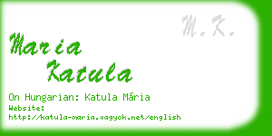 maria katula business card